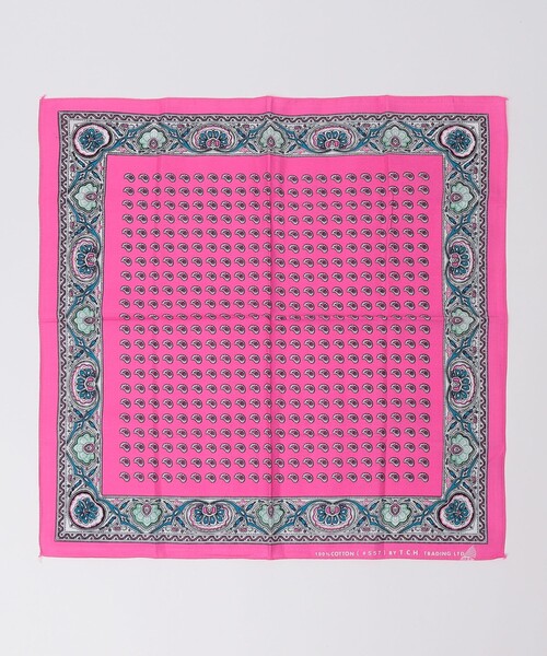 SHIPS（シップス）の「SHIPS: ペイズリープリント バンダナ（バンダナ/スカーフ・メンズ・ネイビー/ライトブルー/ピンク/レッド・ONE SIZE）」の3枚目の写真