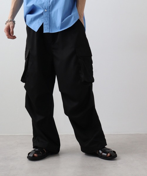 SUGGESTION（サジェッション）の「SUGGESTION オーバーカーゴパンツ（カーゴパンツ・メンズ・オフホワイト/グレー/オリーブ/ブラック・M/L）」の2枚目の写真