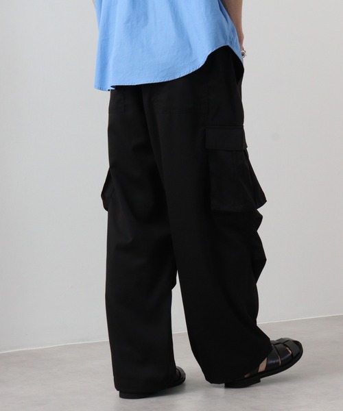 SUGGESTION（サジェッション）の「SUGGESTION オーバーカーゴパンツ（カーゴパンツ・メンズ・オフホワイト/グレー/オリーブ/ブラック・M/L）」の16枚目の写真