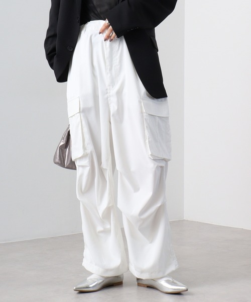 SUGGESTION（サジェッション）の「SUGGESTION オーバーカーゴパンツ（カーゴパンツ・メンズ・オフホワイト/グレー/オリーブ/ブラック・M/L）」の9枚目の写真