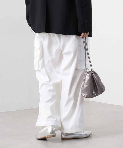 SUGGESTION（サジェッション）の「SUGGESTION オーバーカーゴパンツ（カーゴパンツ・メンズ・オフホワイト/グレー/オリーブ/ブラック・M/L）」の11枚目の写真