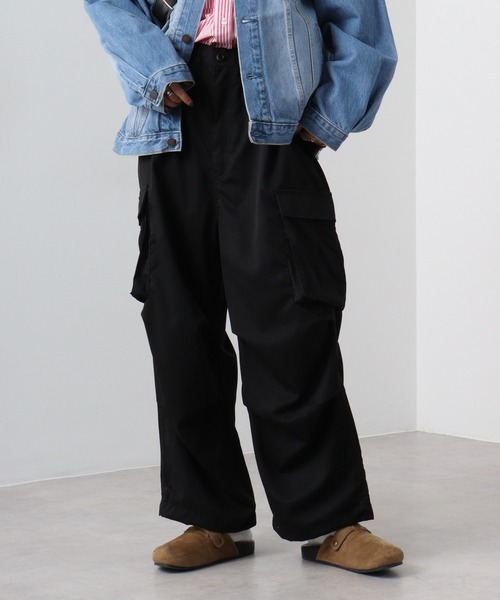 SUGGESTION（サジェッション）の「SUGGESTION オーバーカーゴパンツ（カーゴパンツ・メンズ・オフホワイト/グレー/オリーブ/ブラック・M/L）」の18枚目の写真