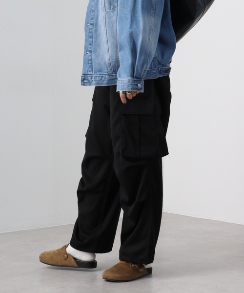 SUGGESTION（サジェッション）の「SUGGESTION オーバーカーゴパンツ（カーゴパンツ・メンズ・オフホワイト/グレー/オリーブ/ブラック・M/L）」の19枚目の写真