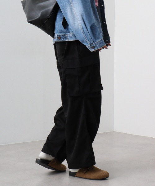 SUGGESTION（サジェッション）の「SUGGESTION オーバーカーゴパンツ（カーゴパンツ・メンズ・オフホワイト/グレー/オリーブ/ブラック・M/L）」の21枚目の写真