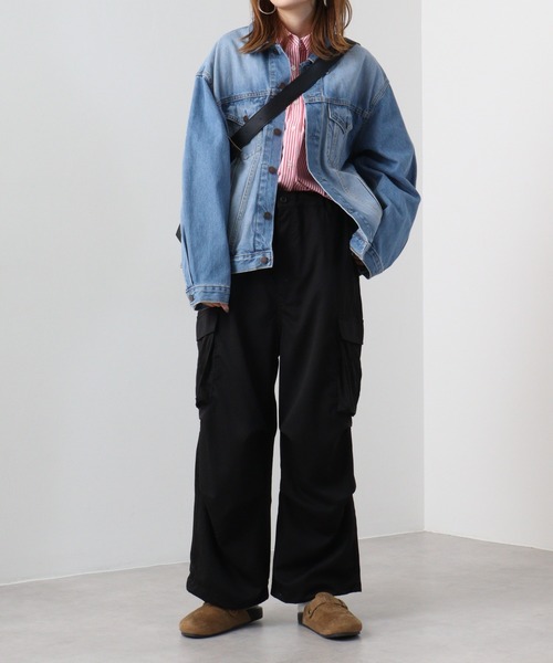 SUGGESTION（サジェッション）の「SUGGESTION オーバーカーゴパンツ（カーゴパンツ・メンズ・オフホワイト/グレー/オリーブ/ブラック・M/L）」の22枚目の写真