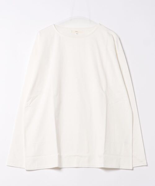 Revo.（レボ）の「Revo. 度詰め 10/-OE 天竺 ボートネック ロングスリーブTシャツ（Tシャツ/カットソー・メンズ・ホワイト/マスタード/スモークグレー/ブルー・2/1）」の2枚目の写真