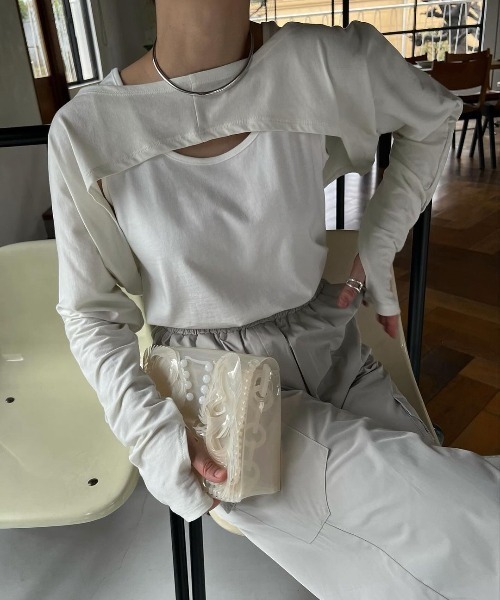 WILLFULLY（ウィルフリー）の「arm bolero cut and sew tank set（T 