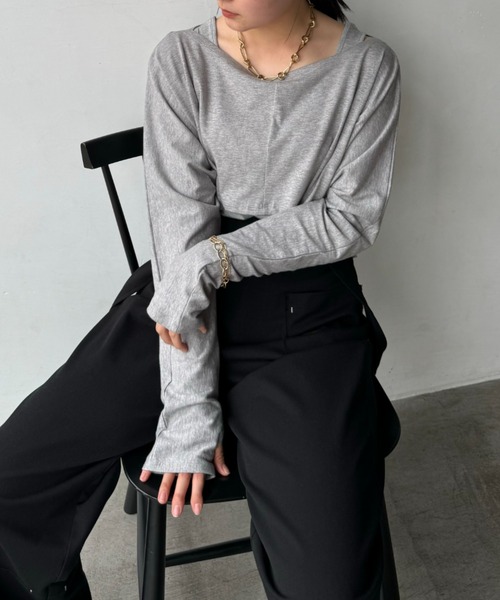WILLFULLY（ウィルフリー）の「arm bolero cut and sew tank set（T 