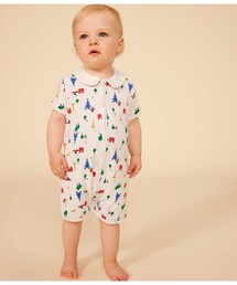 PETIT BATEAU | プリントショートロンパース(ロンパース)