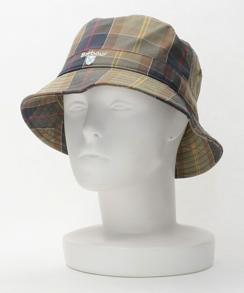 Barbour（バブアー）の「＜Barbour＞タータンチェック バケットハット（ハット・メンズ・ベージュ/オリーブ・FREE）」の4枚目の写真