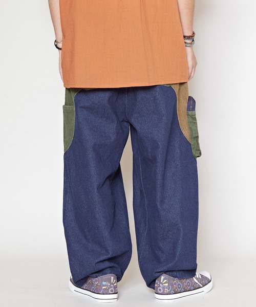 D*n様 4242McCampbell マッキャンベル パッチワーク フレアデニ チャイハネ】キャンデニパッチワークMEN'Sパンツ（デニムパンツ