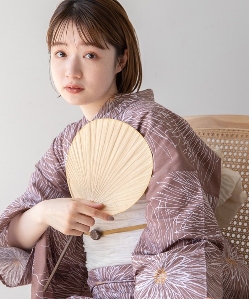 ゆかた館グレース（ユカタカングレース）の「こだわり浴衣５点セット（浴衣・レディース・クリーム/ブルー/イエロー/ブラウン系/ライトブルー/グリーン/ブラック/ホワイト系1/ホワイト系2/グリーン系/パープル系/グレー/ブルー系その他/ホワイト/イエロー系/ブラック系・MEDIUM/SMALL）」の8枚目の写真