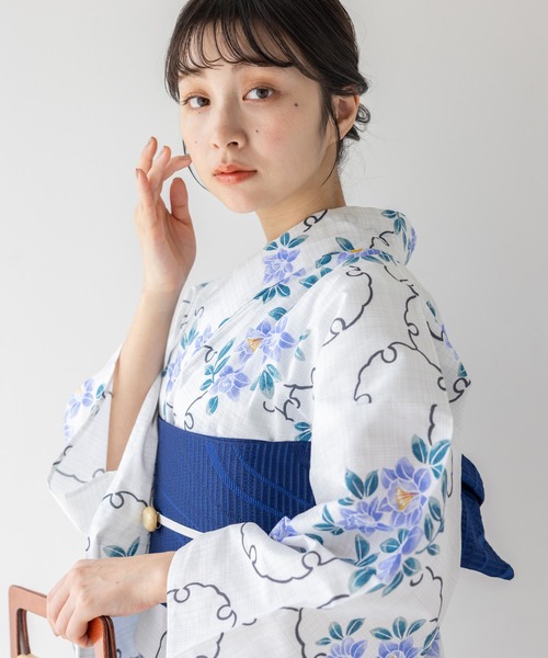 ゆかた館グレース/こだわり浴衣5点セット/ライトブルー こだわり浴衣5点セット（浴衣）｜ゆかた館グレース（ユカタカン