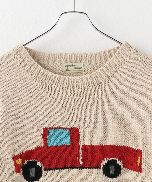 JOINT WORKS(ジョイントワークス)の「【MacMahon Knitting Mills/マクマホンニッティングミルズ 】-Truck(ニット/セーター・メンズ・ブルー/レッド・FREE)」の4枚目の写真