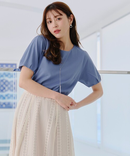 Tiaclasse(ティアクラッセ)の「「あまラク」タックパフスリーブカットソートップス(Tシャツ/カットソー・レディース・ピンク系その他/ネイビー/ブルー/グレー系その他・XL/XXL)」の19枚目の写真