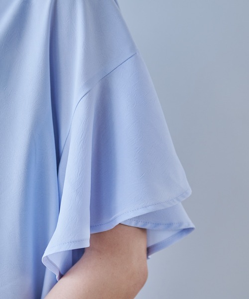 Arnold Palmer（アーノルドパーマー）の「フリルスリーブ ブラウス（シャツ/ブラウス・レディース・ブラック/ホワイト/サックスブルー・L/M/S）」の18枚目の写真