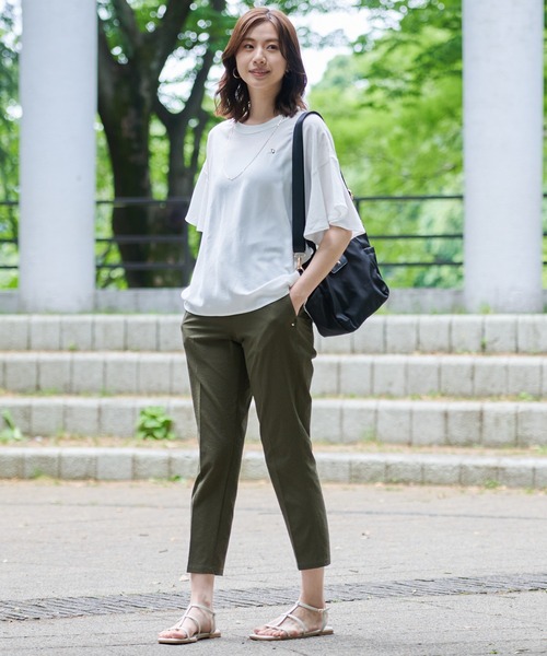 Arnold Palmer（アーノルドパーマー）の「フリルスリーブ ブラウス（シャツ/ブラウス・レディース・ブラック/ホワイト/サックスブルー・L/M/S）」の8枚目の写真