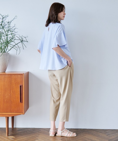 Arnold Palmer（アーノルドパーマー）の「フリルスリーブ ブラウス（シャツ/ブラウス・レディース・ブラック/ホワイト/サックスブルー・L/M/S）」の12枚目の写真