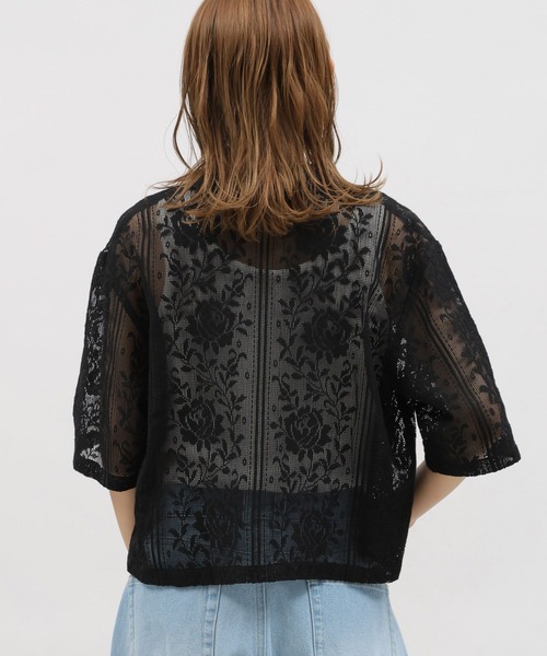 LAKOLE（ラコレ）の「レースショートシャツ半袖 / 115148（シャツ/ブラウス・レディース・ブルー/ブラック/アイボリー/エンジ・SMALL/MEDIUM）」の15枚目の写真