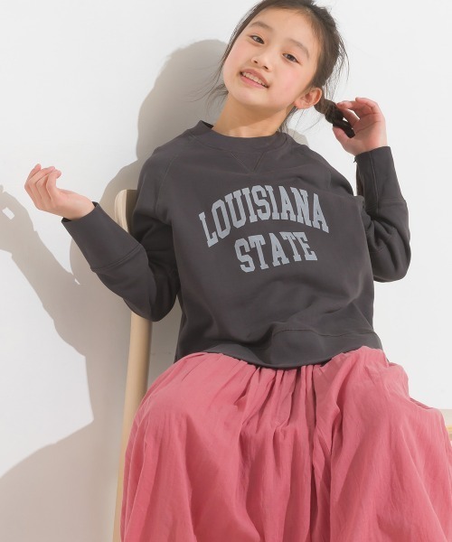 OMNES（オムネス）の「キッズ 裏毛スウェットサイドスリットプルオーバー（スウェット・キッズ・ピンクベージュ/モカ/チャコール/ホワイト・100/110/140/120/130）」の10枚目の写真