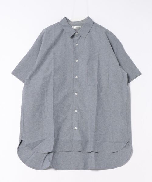 STYLEBLOCK（スタイルブロック）の「オックス半袖シャツ(BIGシルエット)（シャツ/ブラウス・メンズ・ネイビー/ホワイト/ライトグレー・M/L）」の7枚目の写真