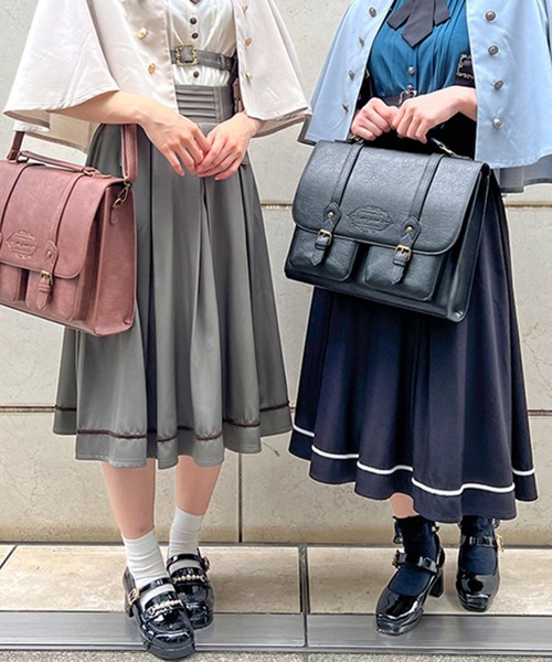 axes femme（アクシーズファム）の「ベルトデザインサス付きスカート（スカート・レディース・カーキ/ブラック/グレー・FREE）」の4枚目の写真