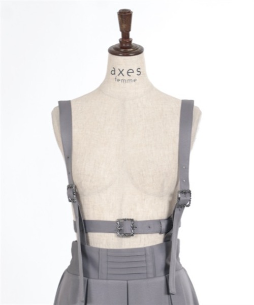 axes femme（アクシーズファム）の「ベルトデザインサス付きスカート（スカート・レディース・カーキ/ブラック/グレー・FREE）」の21枚目の写真