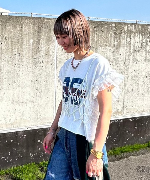 RODEO CROWNS WIDE BOWL（ロデオクラウンズワイドボウル）の「フェイクパールビスチェ（ベスト・レディース・アイボリー・FREE）」の16枚目の写真