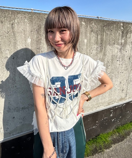 RODEO CROWNS WIDE BOWL（ロデオクラウンズワイドボウル）の「フェイクパールビスチェ（ベスト・レディース・アイボリー・FREE）」の12枚目の写真