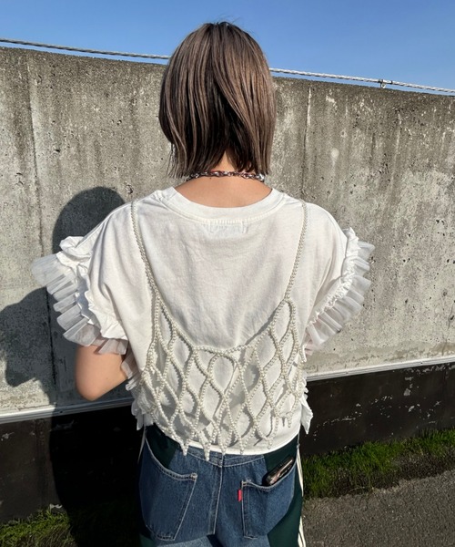 RODEO CROWNS WIDE BOWL（ロデオクラウンズワイドボウル）の「フェイクパールビスチェ（ベスト・レディース・アイボリー・FREE）」の14枚目の写真