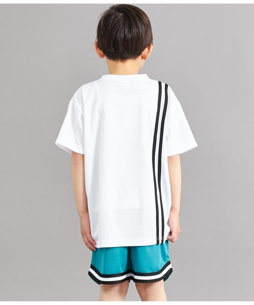 ANAP kids(アナップキッズ)の「速乾スポーティラインビッグTシャツ(Tシャツ/カットソー・キッズ・グリーン/ブラック/ホワイト・110cm/120cm/130cm)」の14枚目の写真