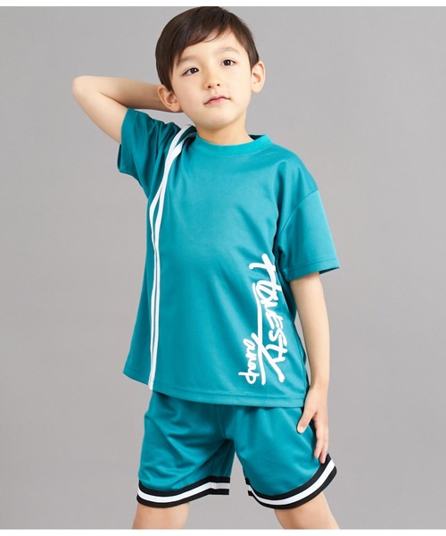ANAP kids(アナップキッズ)の「速乾スポーティラインビッグTシャツ(Tシャツ/カットソー・キッズ・グリーン/ブラック/ホワイト・110cm/120cm/130cm)」の11枚目の写真