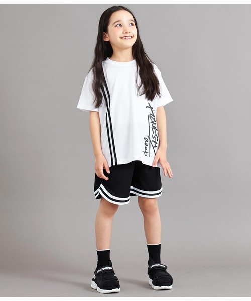 ANAP kids(アナップキッズ)の「速乾スポーティラインビッグTシャツ(Tシャツ/カットソー・キッズ・グリーン/ブラック/ホワイト・110cm/120cm/130cm)」の20枚目の写真