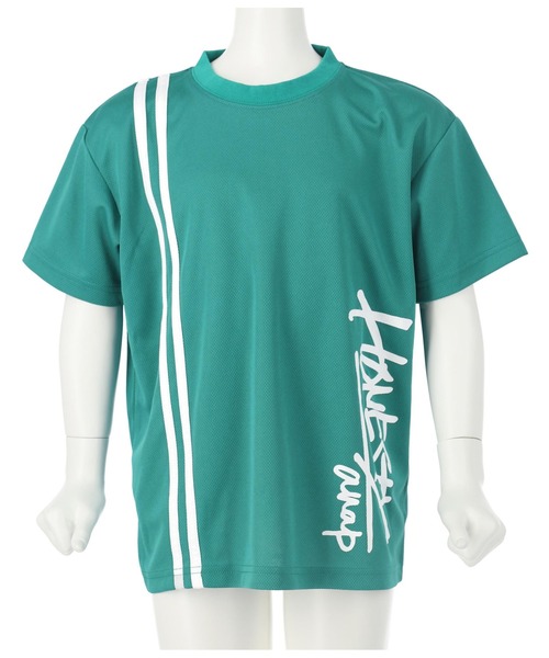 ANAP kids(アナップキッズ)の「速乾スポーティラインビッグTシャツ(Tシャツ/カットソー・キッズ・グリーン/ブラック/ホワイト・110cm/120cm/130cm)」の8枚目の写真