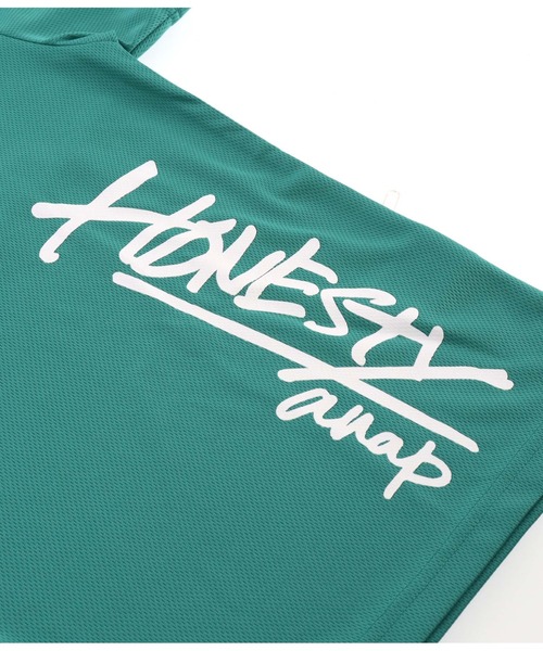 ANAP kids(アナップキッズ)の「速乾スポーティラインビッグTシャツ(Tシャツ/カットソー・キッズ・グリーン/ブラック/ホワイト・110cm/120cm/130cm)」の4枚目の写真