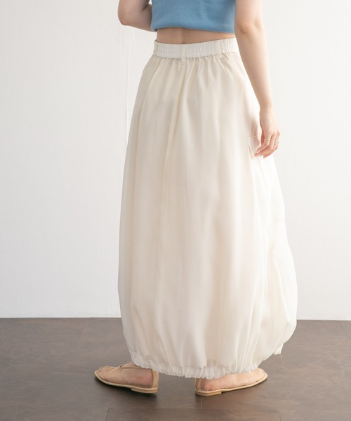 KBF（ケイビーエフ）の「シアーバルーンスカート（スカート・レディース・ブラック/アイボリー・ONE）」の5枚目の写真