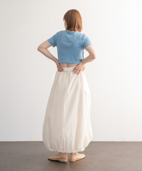 KBF（ケイビーエフ）の「シアーバルーンスカート（スカート・レディース・ブラック/アイボリー・ONE）」の8枚目の写真