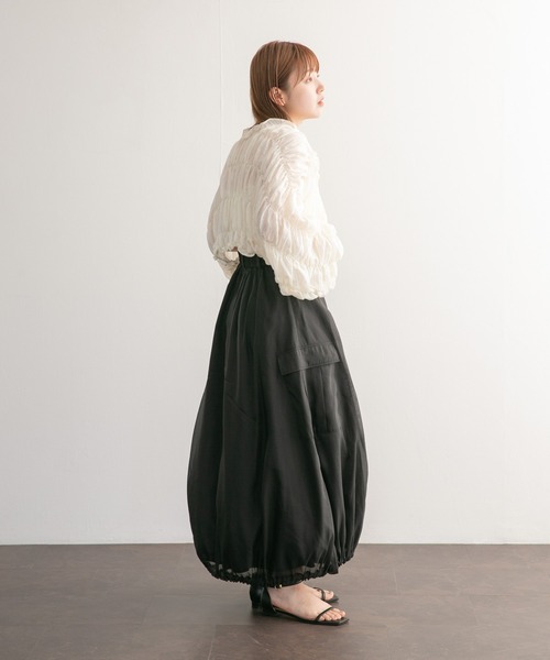 KBF（ケイビーエフ）の「シアーバルーンスカート（スカート・レディース・ブラック/アイボリー・ONE）」の17枚目の写真