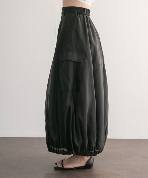 KBF（ケイビーエフ）の「シアーバルーンスカート（スカート・レディース・ブラック/アイボリー・ONE）」の20枚目の写真