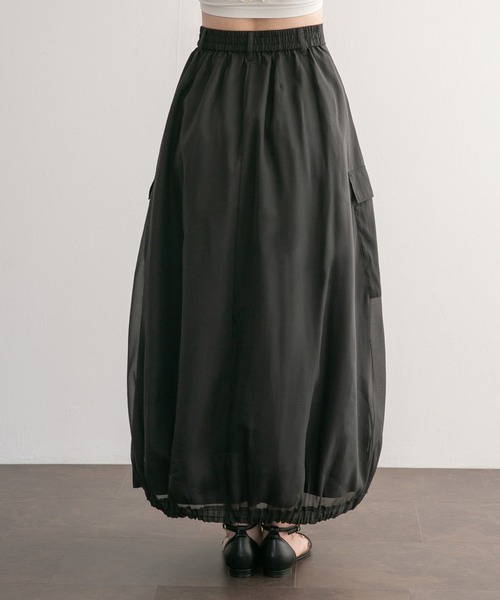 KBF（ケイビーエフ）の「シアーバルーンスカート（スカート・レディース・ブラック/アイボリー・ONE）」の21枚目の写真