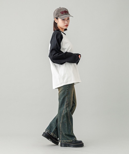 X-girl（エックスガール）の「TRIBAL HEART LOGO 6PANEL CAP（キャップ・レディース・ブラック/ブラウン/パープル・ONE SIZE）」の12枚目の写真