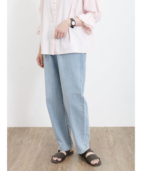 Samansa Mos2（サマンサ モスモス）の「【S/Lサイズ WEB限定】ツイル/ライトオンスデニムカーブパンツ（その他パンツ・レディース・ミント/キナリ/ブルー/ネイビー・M/L/S）」の21枚目の写真