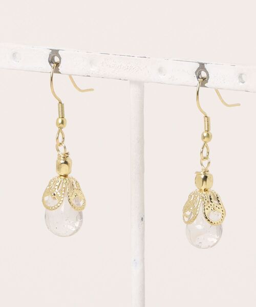 チャイハネ（チャイハネ）の「【チャイハネ】テリティアピアス（ピアス（両耳用）・レディース・クリア/イエロー/ブルー/ライトグリーン/ピンク・FREE）」の5枚目の写真