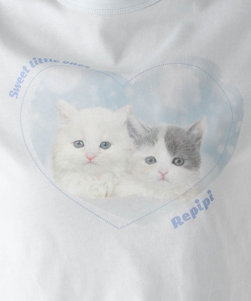 repipi armario(レピピ アルマリオ)の「CATプリントチビT(Tシャツ/カットソー・キッズ・イエロー/ホワイト/サックスブルー・SMALL/MEDIUM/LARGE)」の17枚目の写真