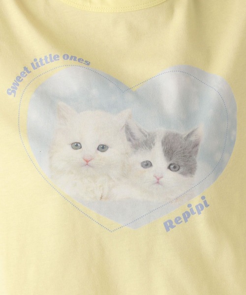 repipi armario(レピピ アルマリオ)の「CATプリントチビT(Tシャツ/カットソー・キッズ・イエロー/ホワイト/サックスブルー・SMALL/MEDIUM/LARGE)」の18枚目の写真