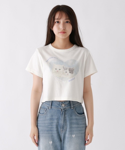 repipi armario(レピピ アルマリオ)の「CATプリントチビT(Tシャツ/カットソー・キッズ・イエロー/ホワイト/サックスブルー・SMALL/MEDIUM/LARGE)」の10枚目の写真