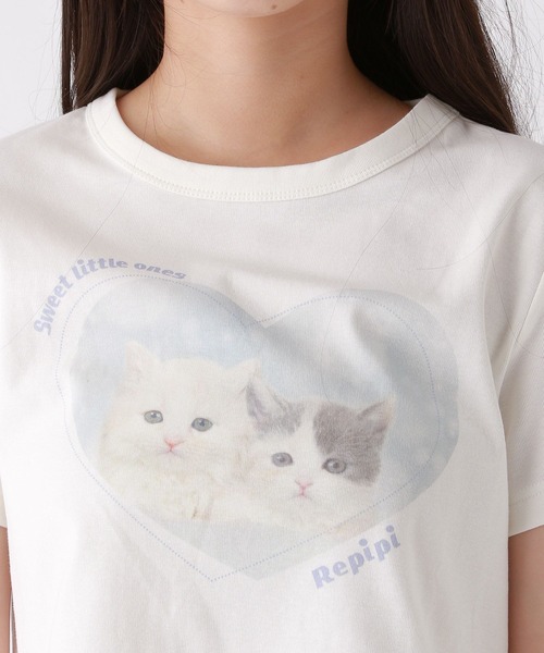 repipi armario(レピピ アルマリオ)の「CATプリントチビT(Tシャツ/カットソー・キッズ・イエロー/ホワイト/サックスブルー・SMALL/MEDIUM/LARGE)」の13枚目の写真