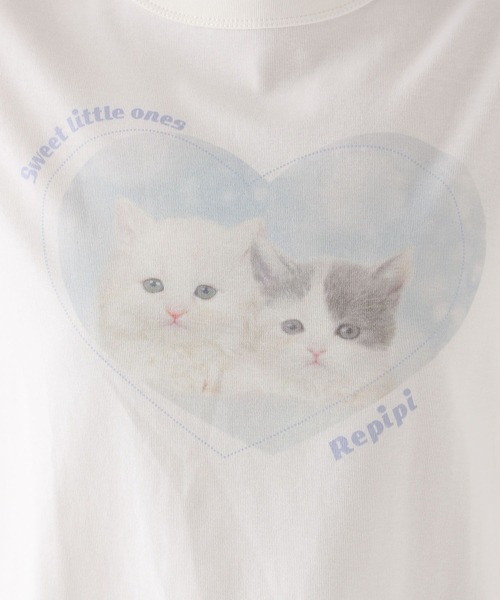 repipi armario(レピピ アルマリオ)の「CATプリントチビT(Tシャツ/カットソー・キッズ・イエロー/ホワイト/サックスブルー・SMALL/MEDIUM/LARGE)」の16枚目の写真