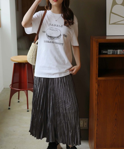 Girly Doll(ガーリードール)の「BAGLEプリントTシャツ(Tシャツ/カットソー・レディース・ホワイト/ネイビー・M/L)」の5枚目の写真