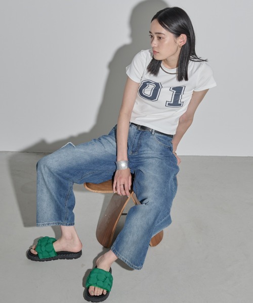 MERLOT（メルロー）の「パデット編み込みサンダル（サンダル・レディース・ブラック/グリーン・LARGE/MEDIUM/SMALL）」の7枚目の写真